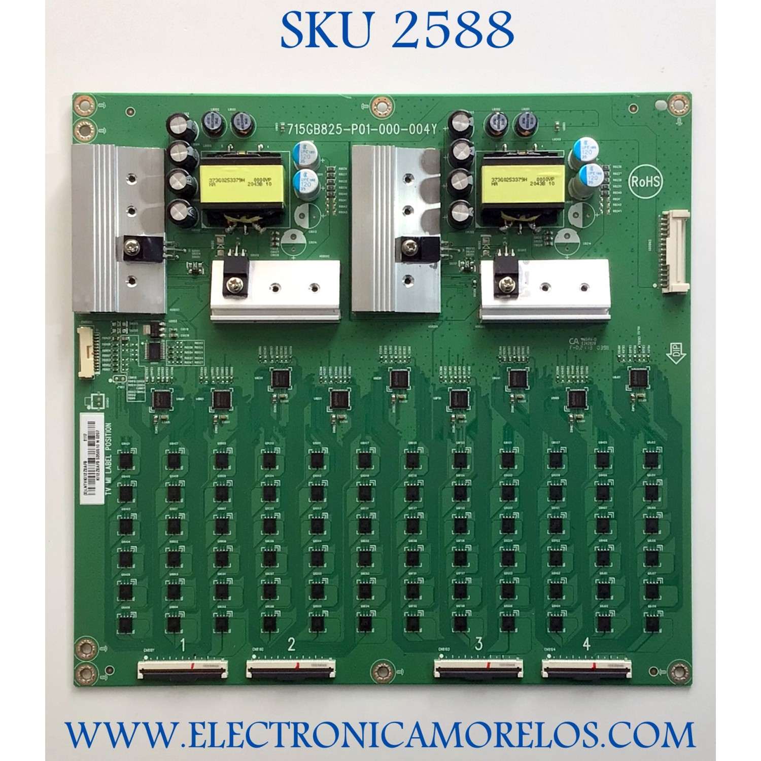 LED DRIVER PARA TV VIZIO QLED / NUMERO DE PARTE LNTVKI12ZXAF9 / 715GB825-P01-000-004Y / KI12ZXAF9 / PANEL'S TPT650WR-QVN07.U REV:S403A / TPT650WR-QVN07.U REV:S403L / DISPLAY T650QVN0.4 / MODELOS P65Q9-J01 / P65Q9-J01 LTMWH6KX / P65Q9-J01 LTYWH6KX